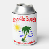 マートルビーチSCパームツリーウォーターデザイン 缶クーラー (缶正面)