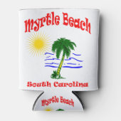 マートルビーチSCパームツリーウォーターデザイン 缶クーラー (正面)