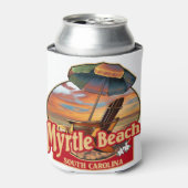 マートルビーチSCビーチシーンデザイン 缶クーラー (缶正面)