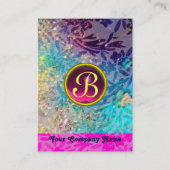 マートルモノグラムブルーターカーゼ明るい赤紫色アメジスト 名刺 (裏面)