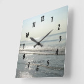 マートル・ビーチ、SC.#16 スクエア壁時計 (傾斜)