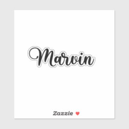 マービン名 – 手書き書 シール