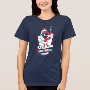 マービン・ザ・マーシャン™「アメリカンフットボールなんて大嫌い」グラフィック トライブレンドTシャツ