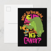 マービン・ザ・マーシャン™ & バグス・バニー™ "お菓子なし" インビテーションポストカード (正面/裏面)