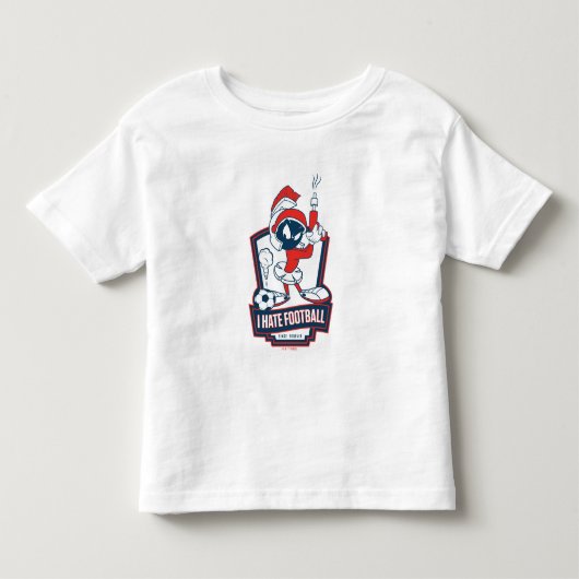 マービン・ザ・マーシャン™「私はフットボールが嫌い」グラフィック トドラーTシャツ (正面)