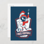 マービン・ザ・マーティアン™「サッカーが嫌い」 グラフィック ポストカード (正面/裏面)
