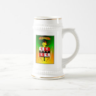 マーフィーのアイルランド家族のHERALDIC盾および頂上 ビールジョッキ