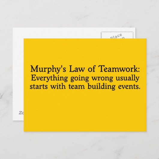 マーフィーのチームワークに関する法律 ポストカード (正面/裏面)