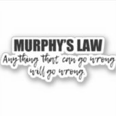 マーフィーの法則 シール (正面)