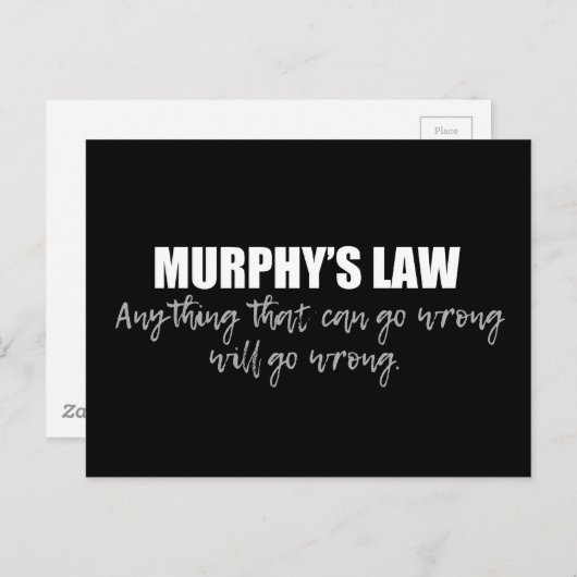 マーフィーの法則 ポストカード (正面/裏面)