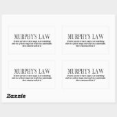 マーフィーの法則 長方形シール (シート)