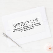 マーフィーの法則 長方形シール (封筒)