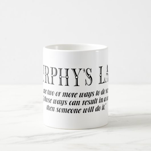 マーフィーの法律 コーヒーマグカップ (中央)