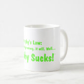 マーフィーの法律….マーフィーの最低! コーヒーマグカップ (正面右)