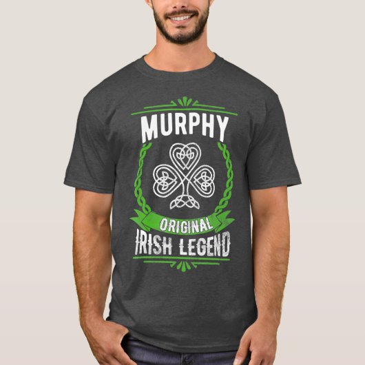 マーフィー名St patricks dayアイリッシュレジェンド Tシャツ (正面)