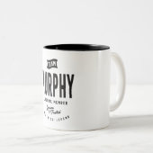 マーフィー生涯会員パーソナライズされた名マーフィー ツートーンマグカップ (正面右)