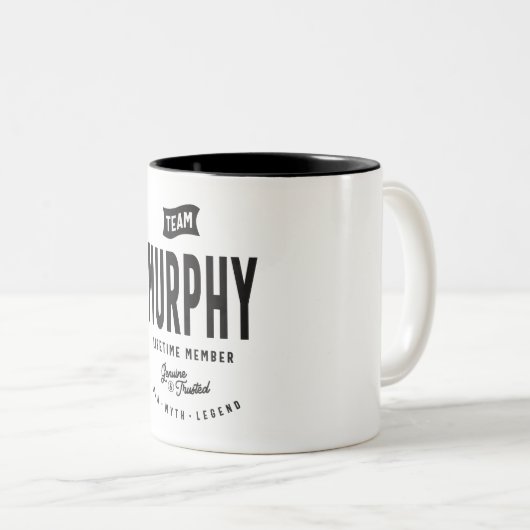 マーフィー生涯会員パーソナライズされた名マーフィー ツートーンマグカップ (正面右)