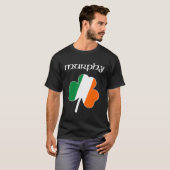 マーフィー・アイルランド姓ギフトアイルランド国旗のシャムロック Tシャツ (正面フル)