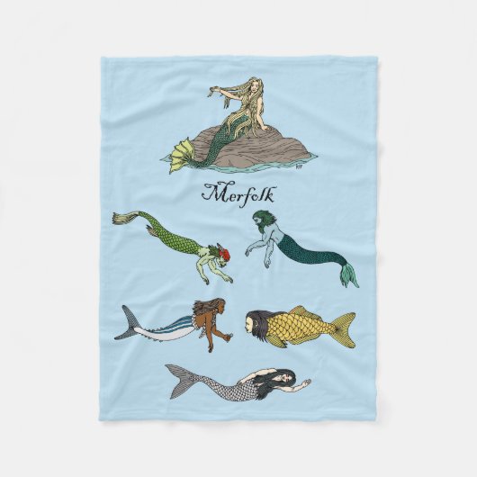 マーフォーク フリースブランケット (正面)