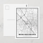 マーフリーズボロ地図 ポストカード (正面/裏面)