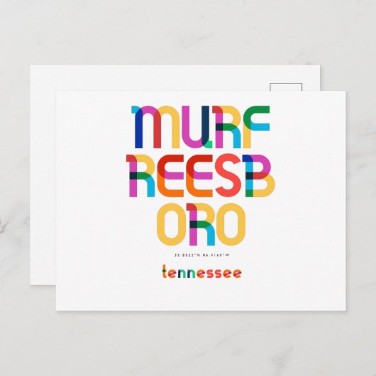 マーフリーズボロ・テネシー世紀半ポップ・アートのばアート、 ポストカード (正面/裏面)