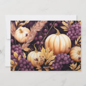 マーブとゴールドのホーリーとアイビー 感謝祭 シーズンカード (裏面)