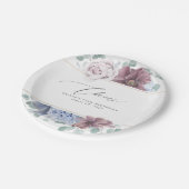 マーブとダスティーブルーのエレガントな植物 ペーパープレート (アングル)