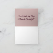 マーブとパープルのダリアの水彩花 サンキューカード (内部)