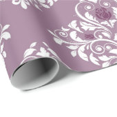 マーブとホワイトのヴィンテージ ダマスク柄 ラッピングペーパー (ロールコーナー)