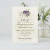マーブの白い花と緑のウェディングディテール エンクロージャーカード (スタンド正面)