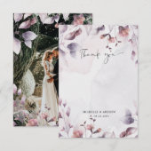 マーブの秋の紅葉写真ありがとうカード サンキューカード (正面/裏面)