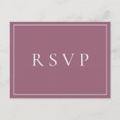 マーブの花の結婚式出欠確認と曲のリクエスト インビテーションポストカード (正面)