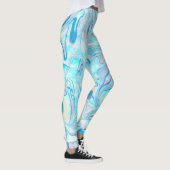 マーブカラフルライズ渦巻きパターン レギンス (右)