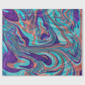 マーブカラフルル化渦巻形の背景 ラッピングペーパー (フラット)