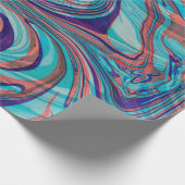 マーブカラフルル化渦巻形の背景 ラッピングペーパー (角)