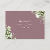 マーブグリーン花の願い井戸ウェディング エンクロージャーカード (裏面)