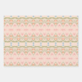 マーブピンクとブルー ラッピングペーパーシート (正面)