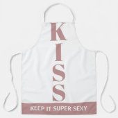 マーブピンクと白保いItセクシすごいキス エプロン (正面)