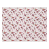 マーブピンクのエレガントな花モチーフの女の子のベビーシャワー テーブルクロス (正面(横))