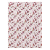 マーブピンク エレガント フラワーチック 女の子のベビーシャワー テーブルクロス (正面)