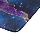 マーブフェイクルアゲートストーン銀河系スパークリ輝くー カッティングボード (角)