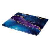 マーブフェイクルアゲートストーン銀河系スパークリ輝くー カッティングボード (角)