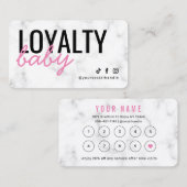 マーブモダンルピンクロイヤリティカード 名刺 (正面/裏面)