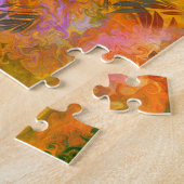 マーブリングアート10月紅葉 – 難しい ジグソーパズル (側面)