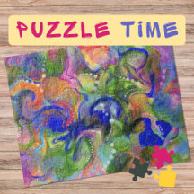 マーブリングアート5月ブルーグリーンオレンジ – 難しい