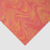 マーブリングオレンジピンクレッドパターン 薄葉紙 (詳細)