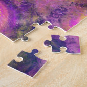 マーブリング威厳があるアートピンク緑の渦巻き旋回 – 難しい ジグソーパズル (側面)