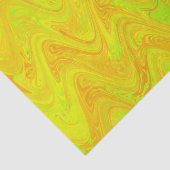 マーブリング黄オレンジ色パターン 薄葉紙 (詳細)