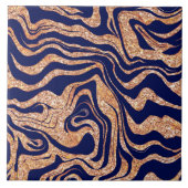 マーブリーパープル&赤面ピンクグリッターかわいいグガーリーラム タイル (正面)