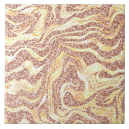 マーブリー赤面ピンク&金ゴールドグリッターかわいいグガーリーラム タイル